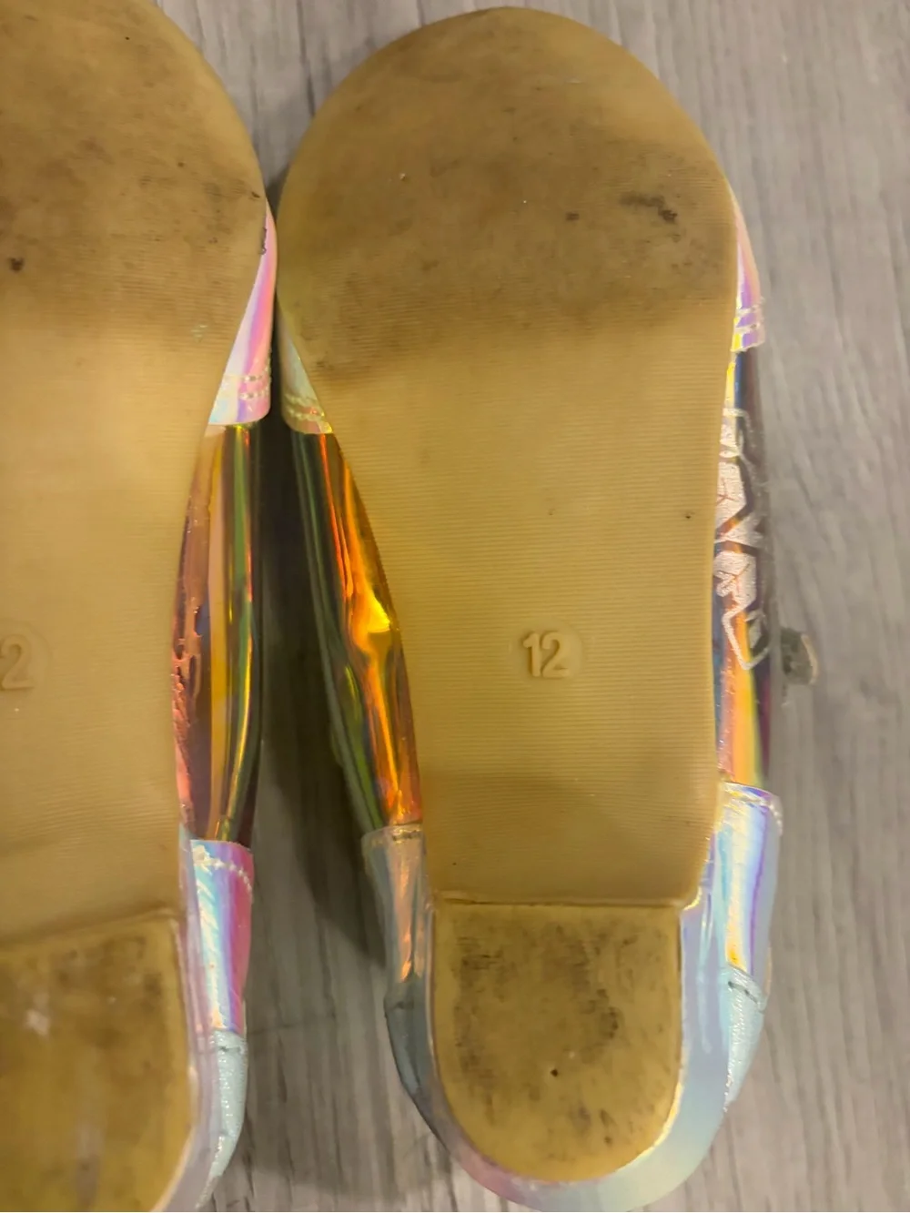 Disney Iridescent Holographic Mary Jane Dress Shoes with Bow